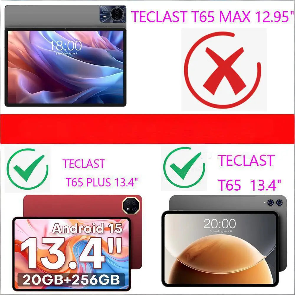 PU Leather Case for Teclast T65 / T65 Plus 13.4" + Hand Grip