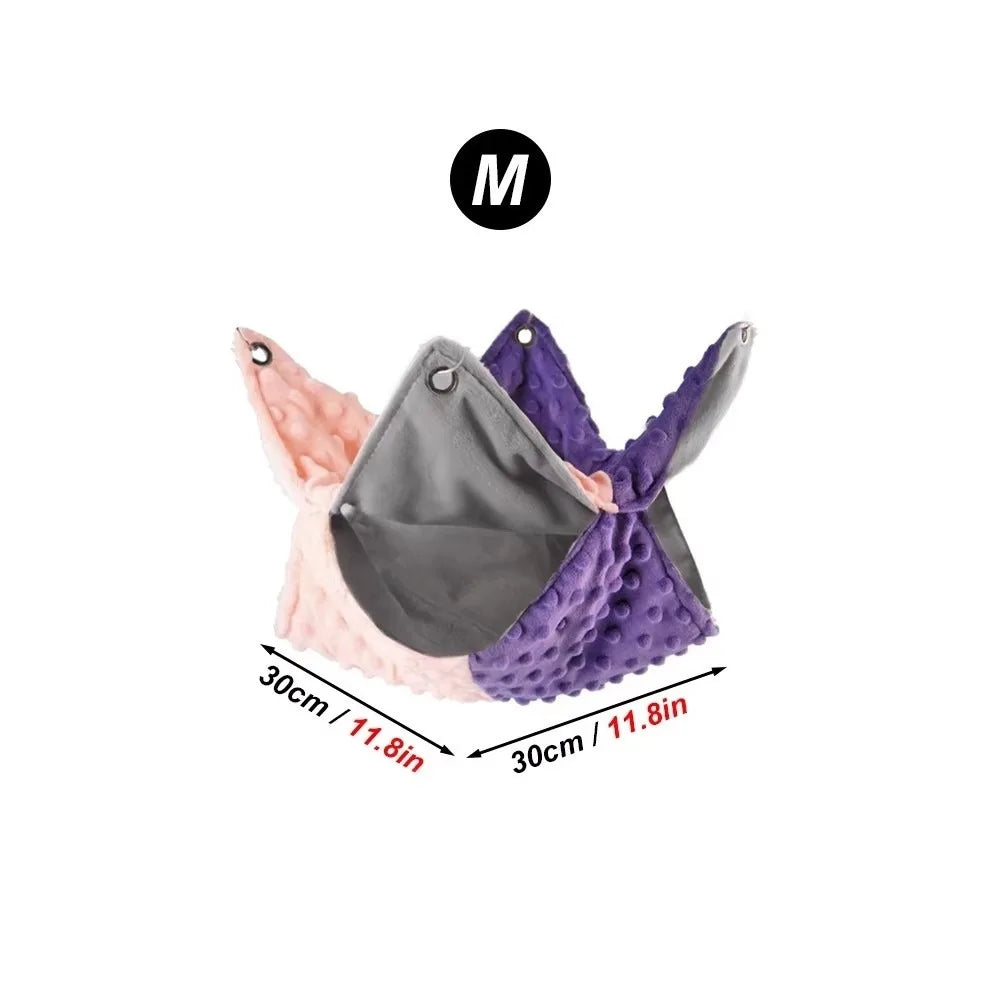 Warm Plush Pet Hanging Hammock Bed for Small Animals