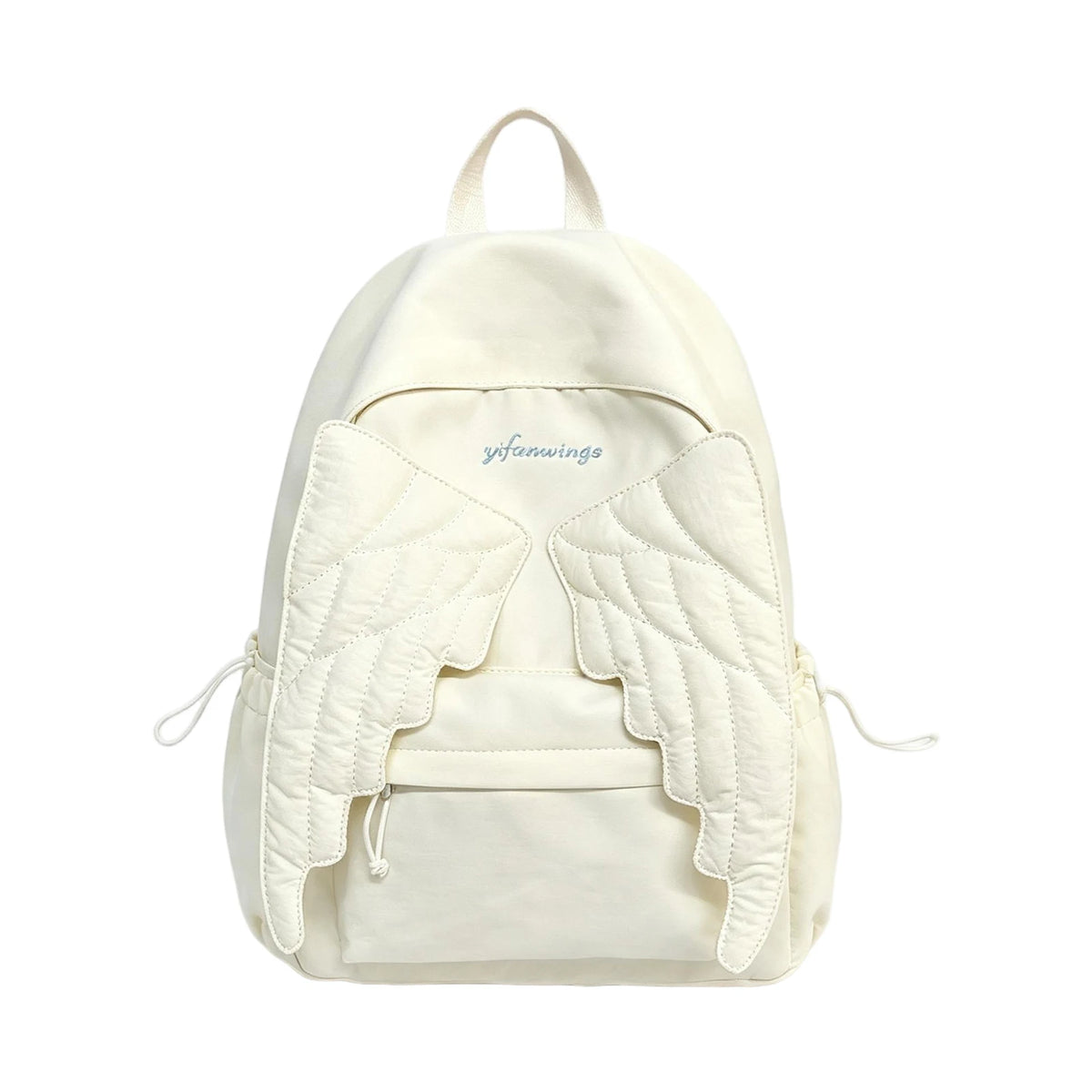 Angel Wing Y2K Nylon Backpack – Embroidered Women's Daypack
