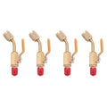 4-Pack Brass Shut-Off Valves for 1/4" HVAC R410a R134a Hoses