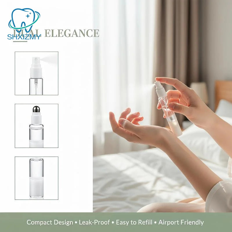 10ml Refillable Travel Perfume Spray & Roller Ball Bottle