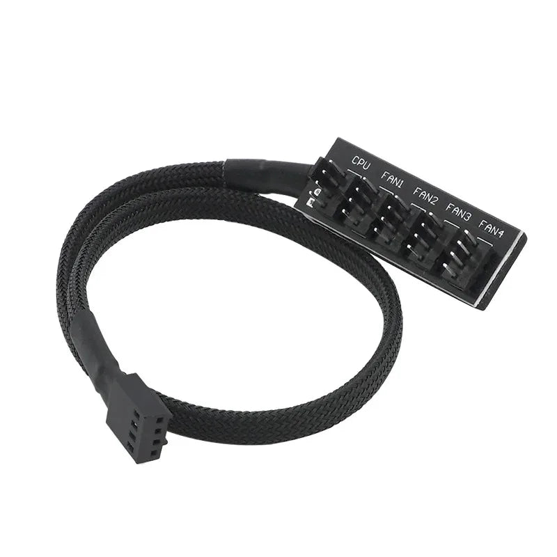 4-Pin PWM PC Fan Hub 1 to 5 Splitter Cable | OUYUANSU