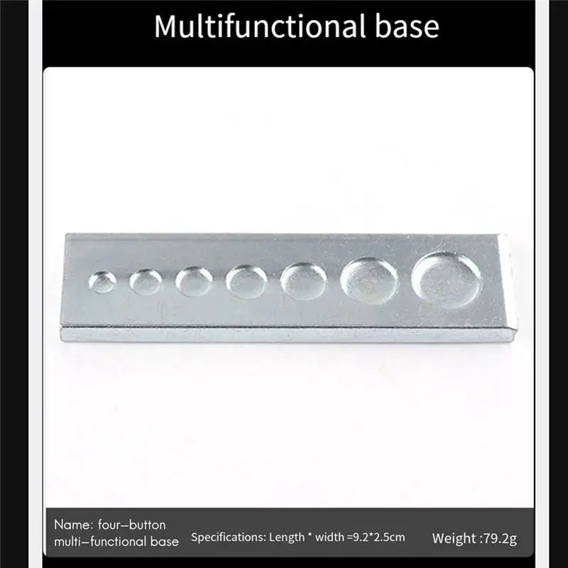 11-Piece Leather Snap Button & Rivet Punching Set – Silver