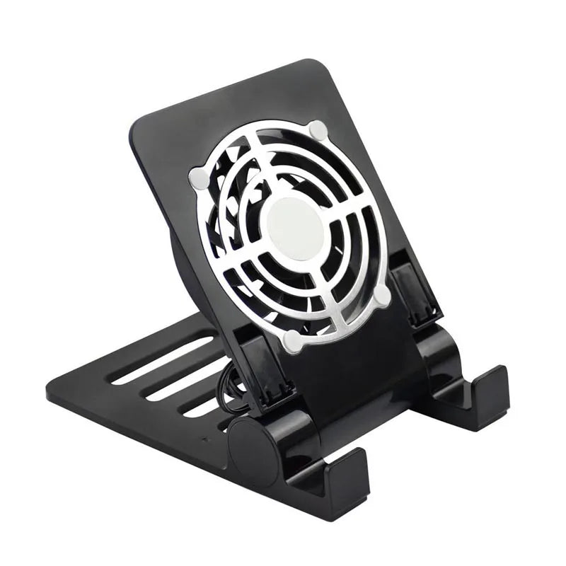 USB Desk Phone Fan Cooling Pad with Foldable Stand Holder
