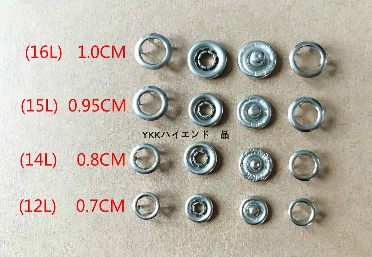 YKK SANPET 5-Claw Metal Snap Buttons 14L 15L 16L – Press Studs