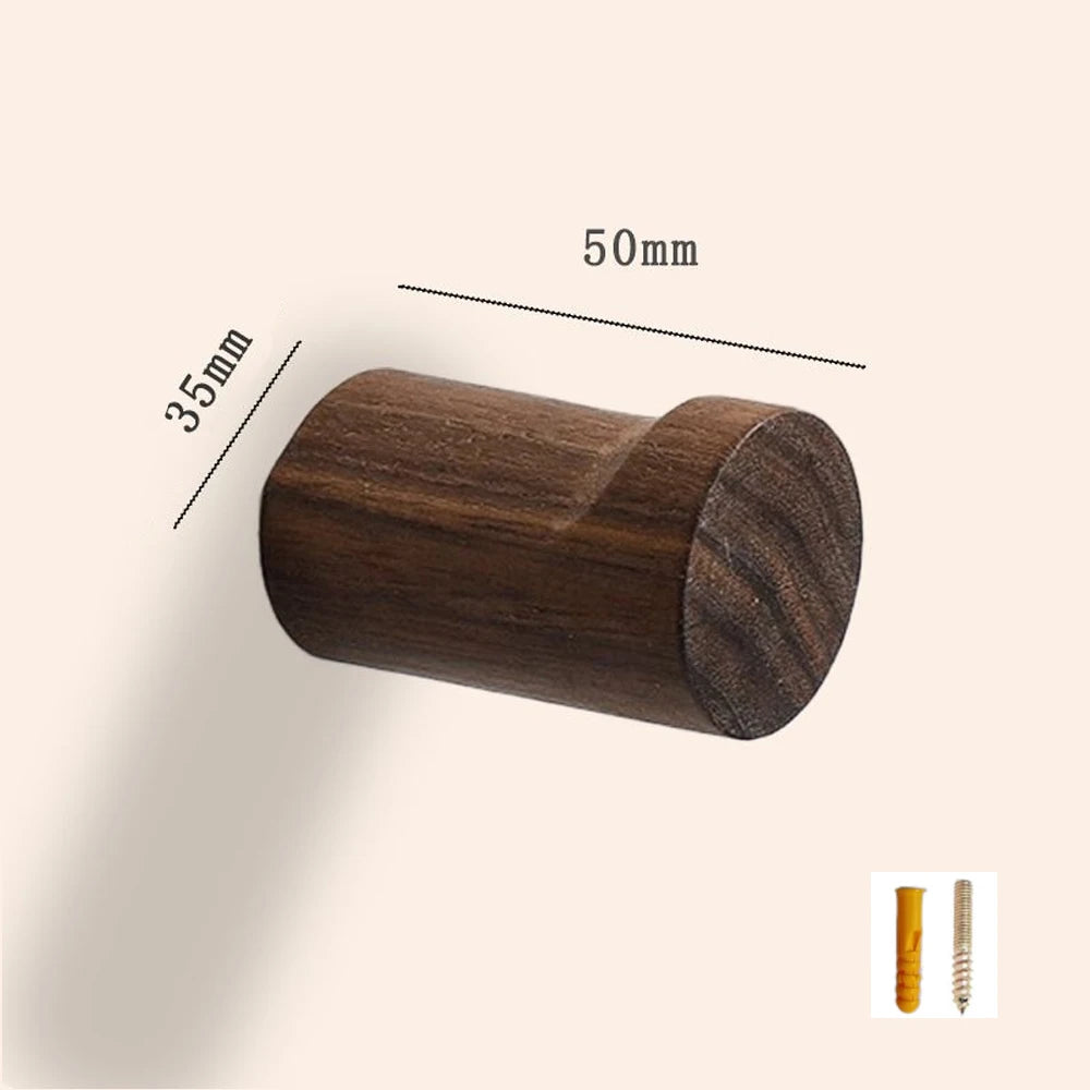 Wooden Wall Coat Hook – Natural Wood Entryway Hanger