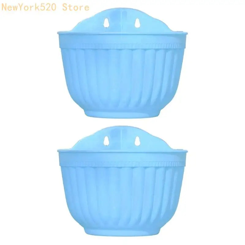2-Pack Wall Hanging Flower Pots with Drainage | Herb Planter