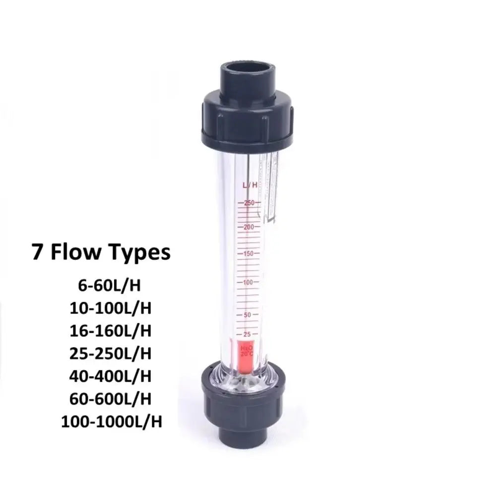 DN15 Plastic Liquid Float Flowmeter Rotameter 6–1000LPH