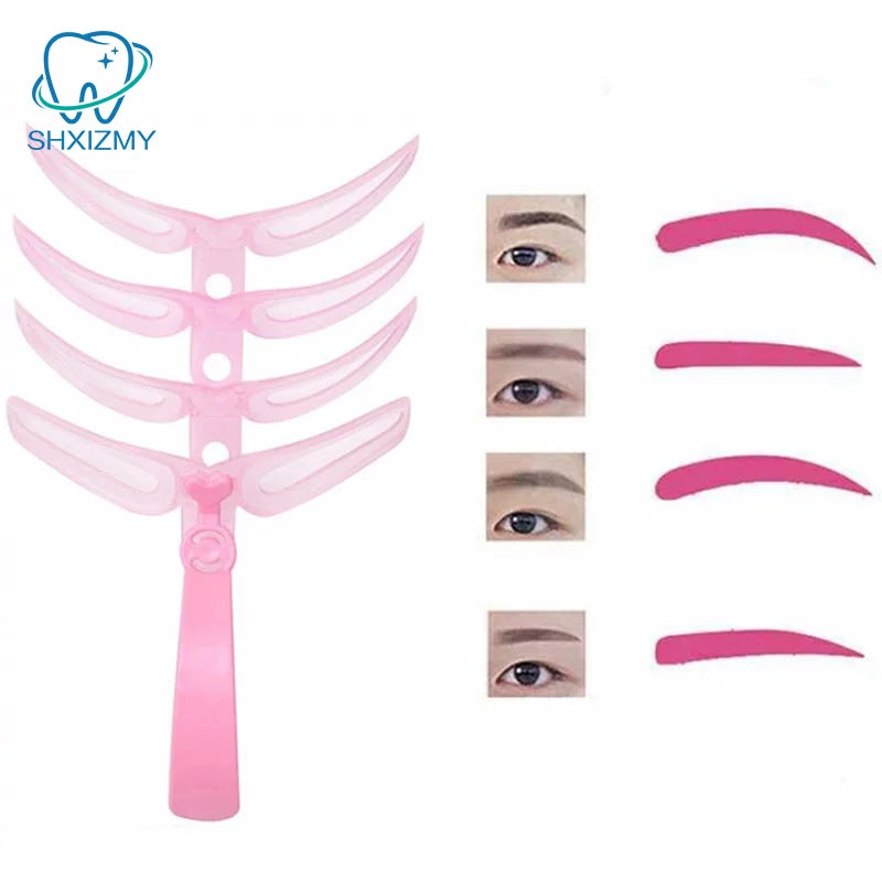 8-Style Reusable Eyebrow Stencil Kit – Beginner Shaping Templates