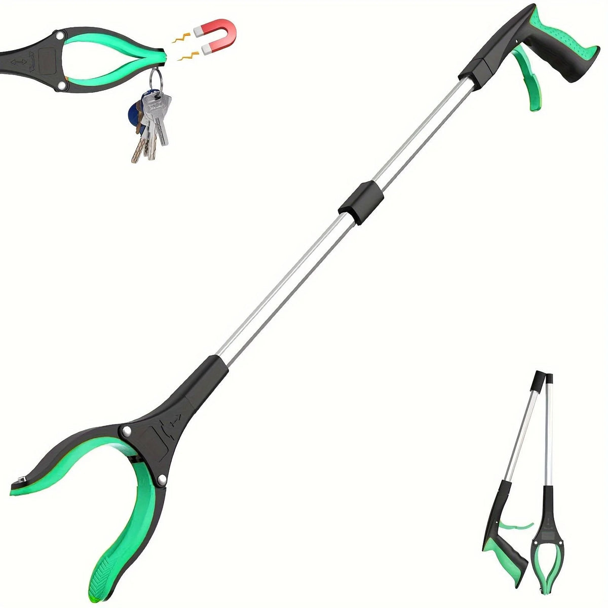 VIBE 32-Inch Foldable Grabber Tool with 360° Rotating Clamp