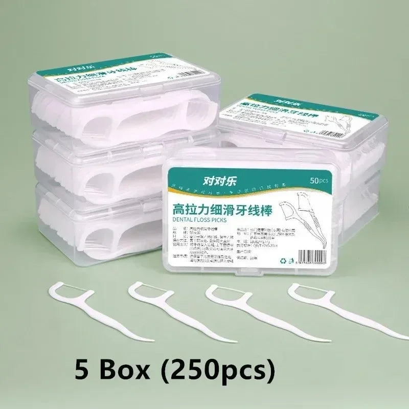 VIBE Dental Floss Picks High-Strength Disposable – 2/3/5 Boxes