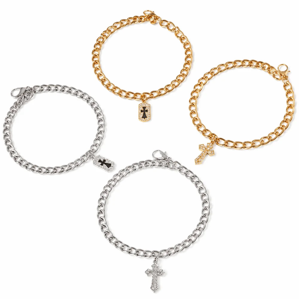 Zircon Cross Pendant Pet Necklace – Cat & Dog Collar Accessory