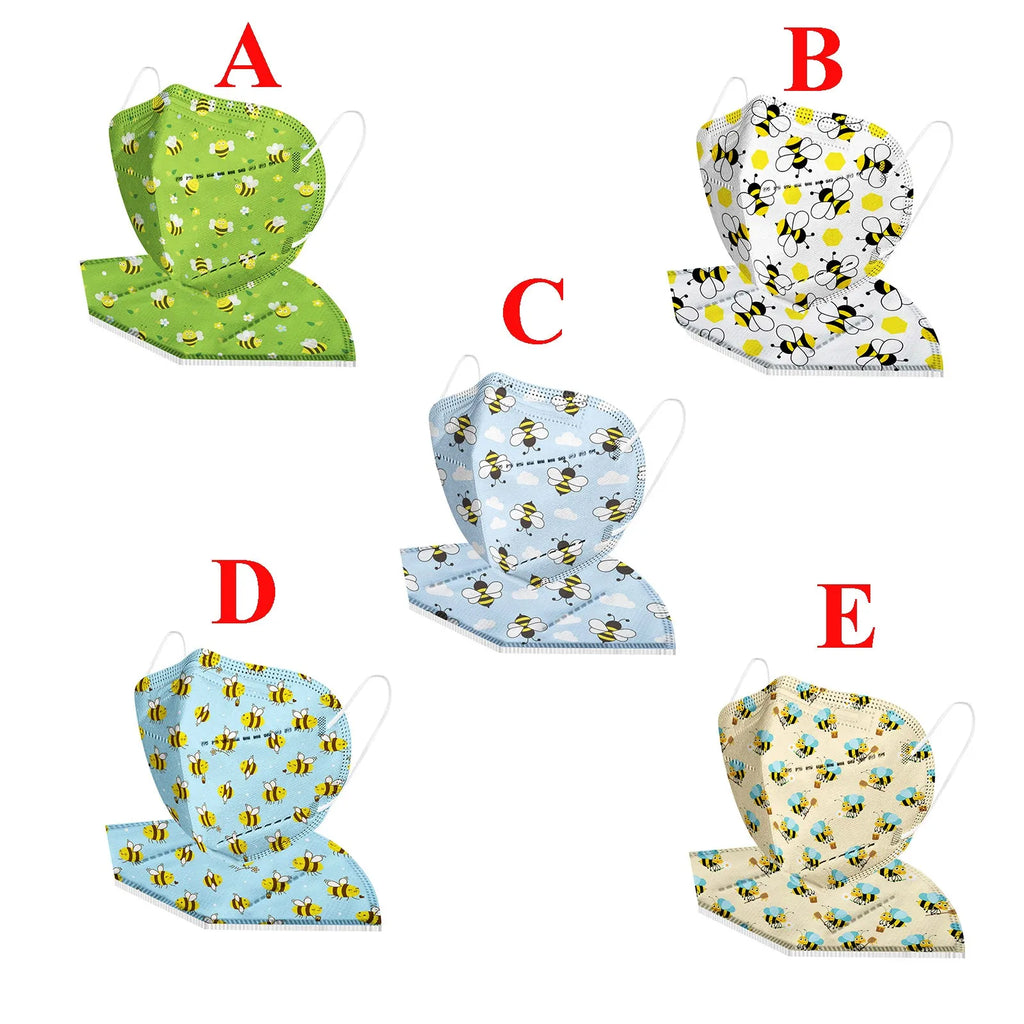 5-Pack Adult Cute Printed Disposable Face Masks – Breathable
