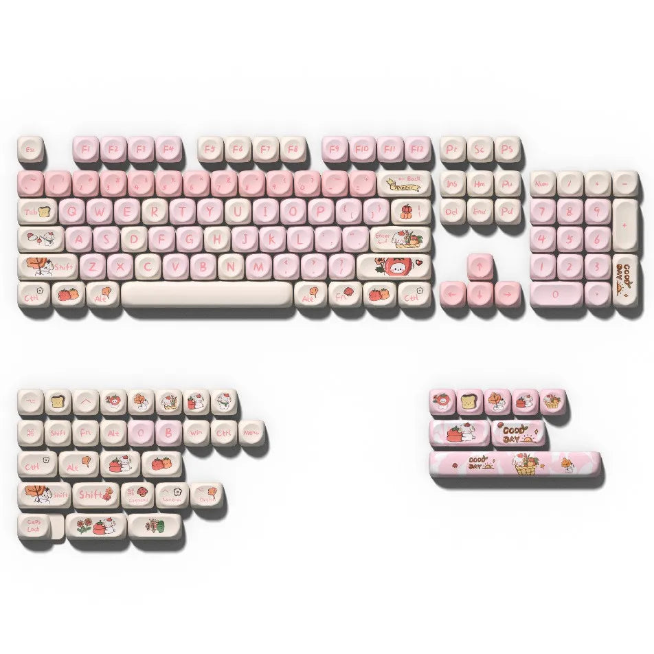 104-Key Christmas PBT MOA Keycaps – Dye Sublimation Cherry MX