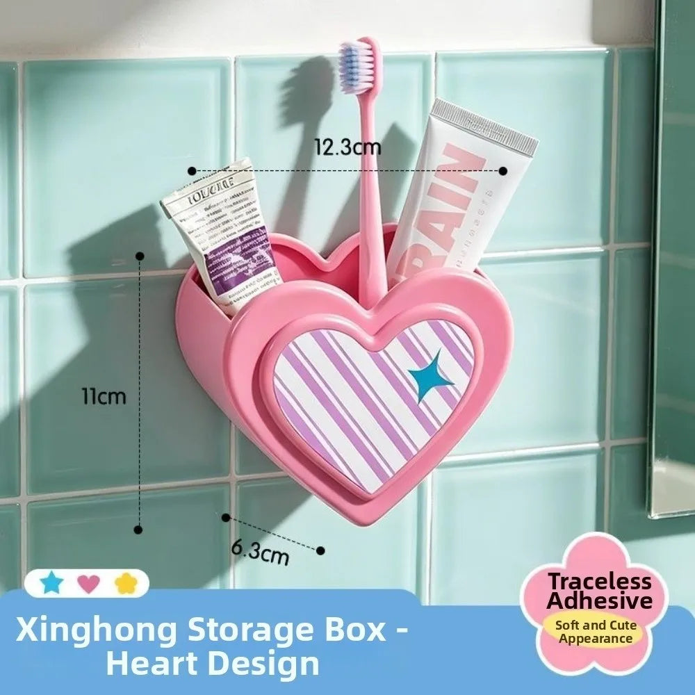 Magnetic Adhesive Remote Control Holder – Heart Star Flower