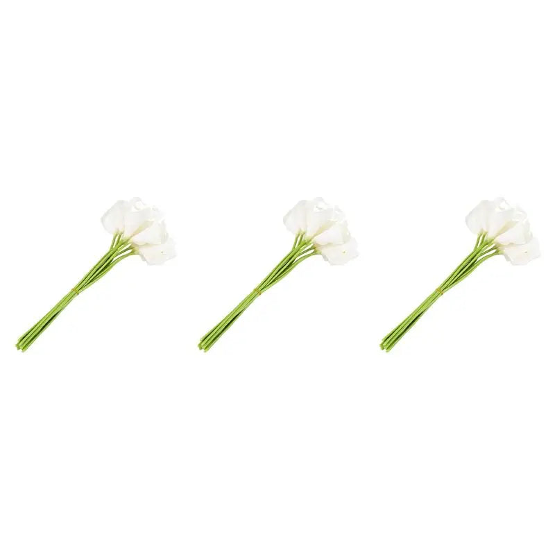 30-Head White Calla Lily Bridal Bouquet – Latex Real Touch