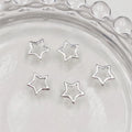 20Pcs 3D Punk Star Nail Charms – Hollow Pentagram Metal Art