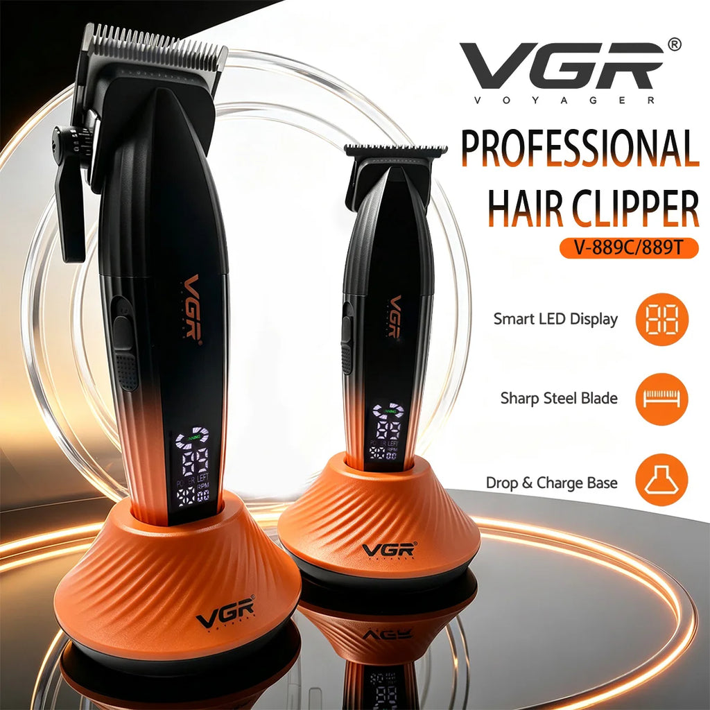 VGR V-889C Cordless Hair Clipper 9000 RPM – Professional Trimmer