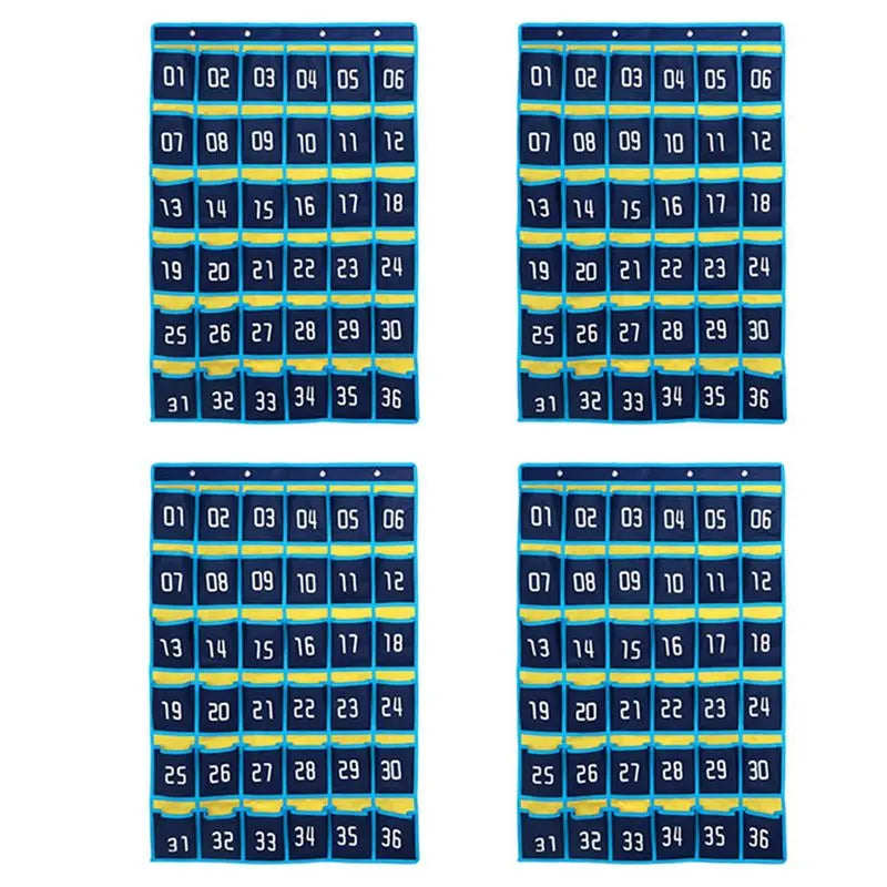 36-Pocket Numbered Hanging Phone Storage Bag – 4-Pack