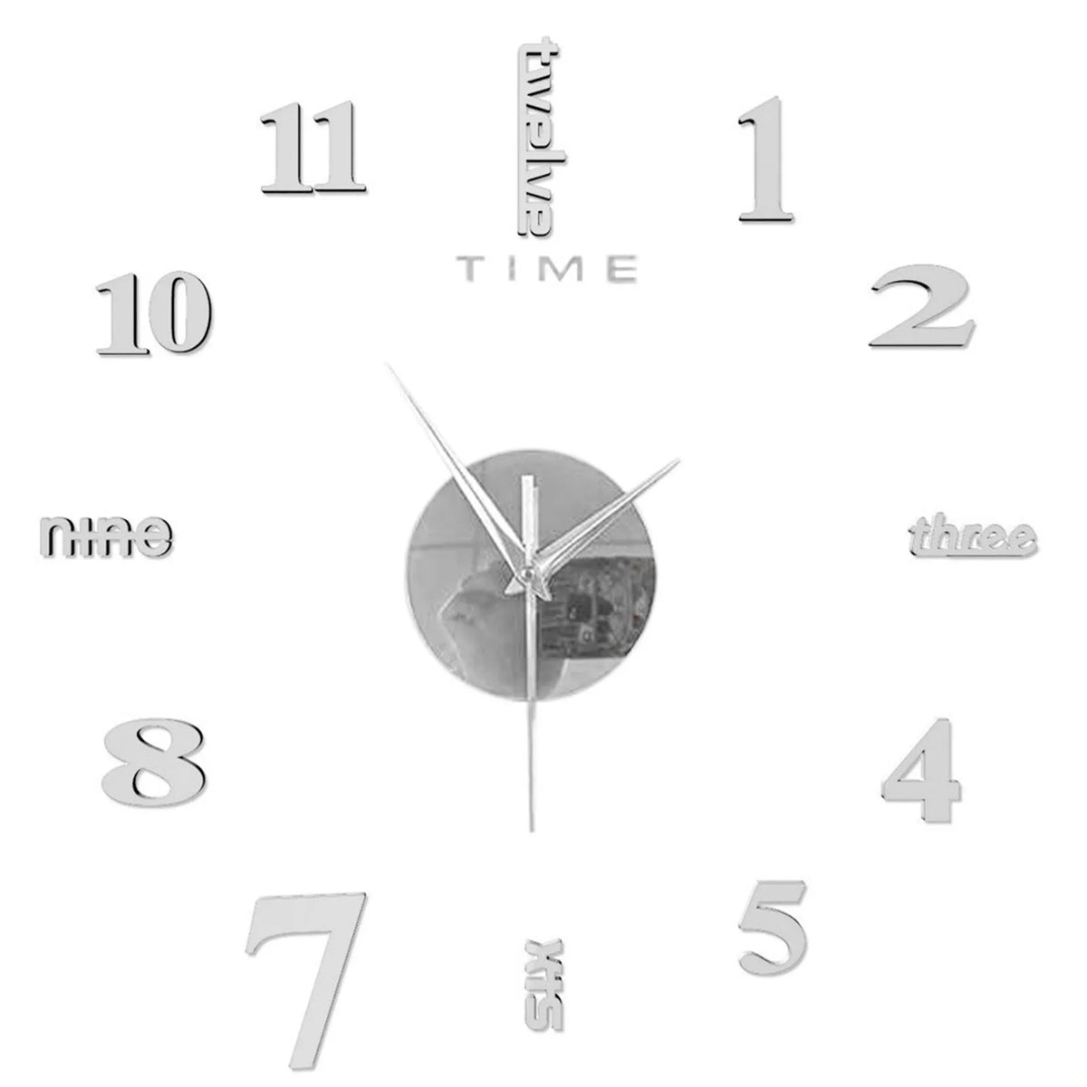 DIY 3D Mirror Wall Clock – Frameless Silent Sticker Clock