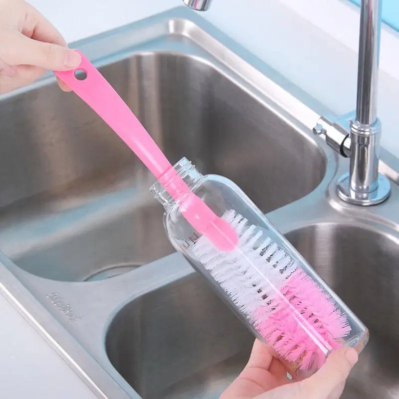 Long Handle Bottle Cleaning Brush – Soft Bristles Kitchen Tool
