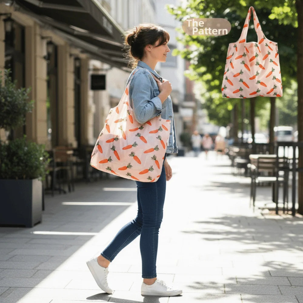 Large Foldable Shopping Bag – Heavy Duty Washable Polyester Tote