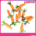 12-Pack Artificial Foam Carrots Easter Party Décor Ornaments