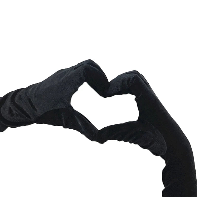 Women's Velvet Long Dress Gloves – Elegant Evening & Party
