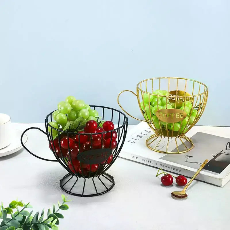Metal Coffee Pod Organizer – Large Capacity Cup Storage Basket