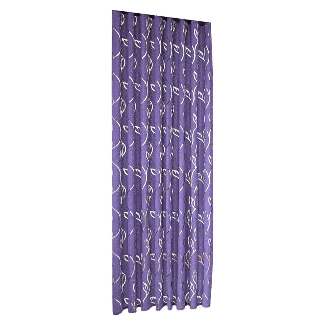Vines Leaves Sheer Tulle Curtain Panel 100x130cm Polyester