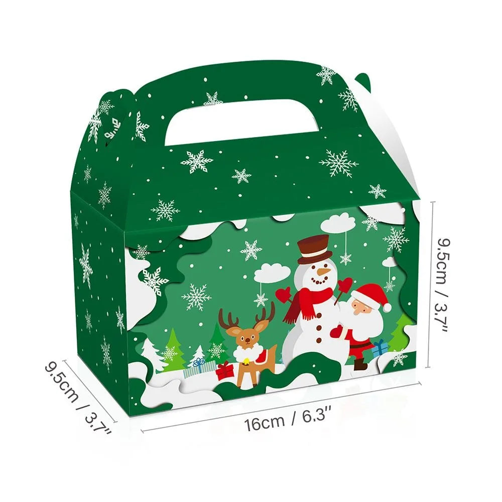 12-Pack Christmas Gift Boxes Foldable Festive Holiday Packaging