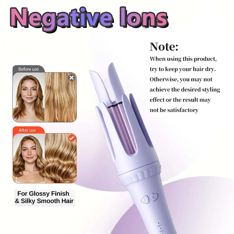 32MM Automatic Hair Curler – Ceramic Auto-Rotating Wand