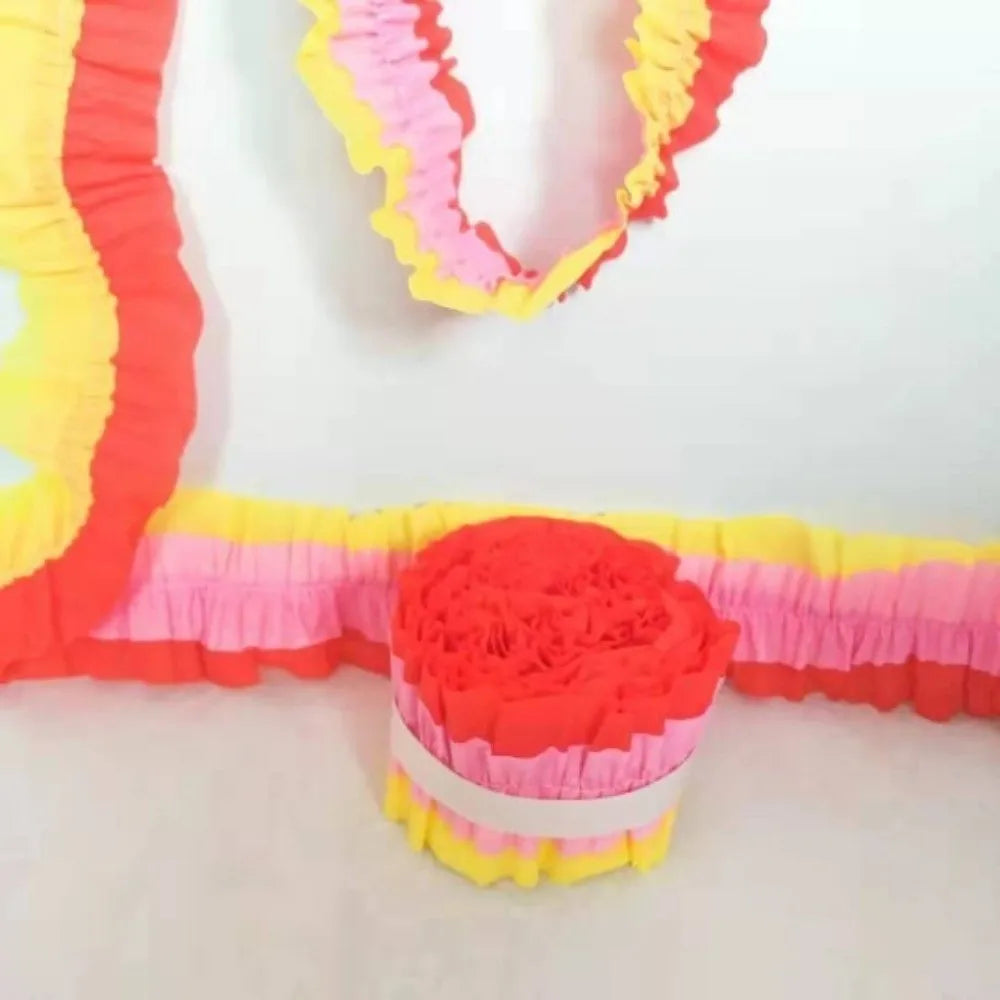 Macaron Crepe Paper Streamers 3M Colorful Party Ribbon Roll