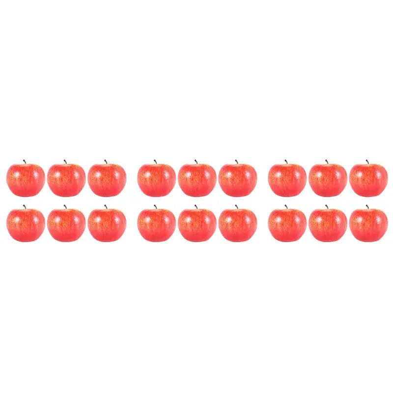18-Piece Red Decorative Artificial Plastic Fruit Set – Home Décor