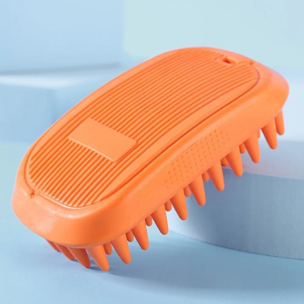 Silicone Pet Bath Brush – Dog & Cat Grooming Hair Removal