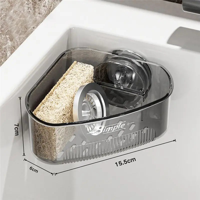 Sink Corner Organizer Rack Suction Cup Mount – Set of 2
