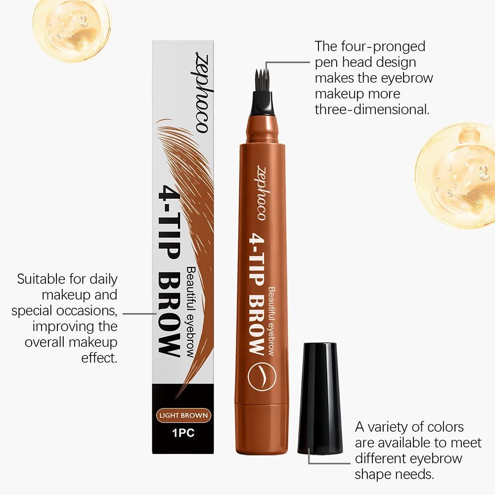 Misscheering Light Brown Microblading Eyebrow Pen 24Hr Wear