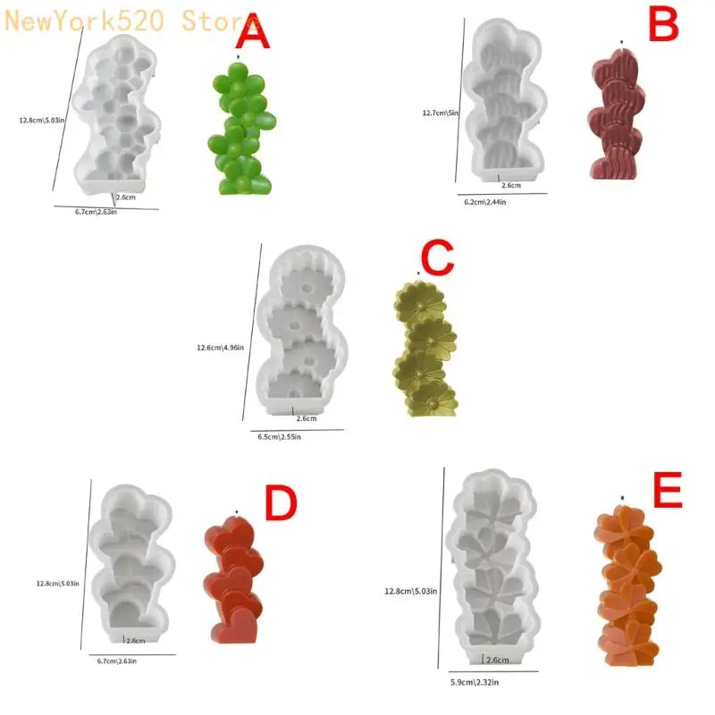 3D Stacking Flower Heart Silicone Mold – Epoxy Resin Crafts