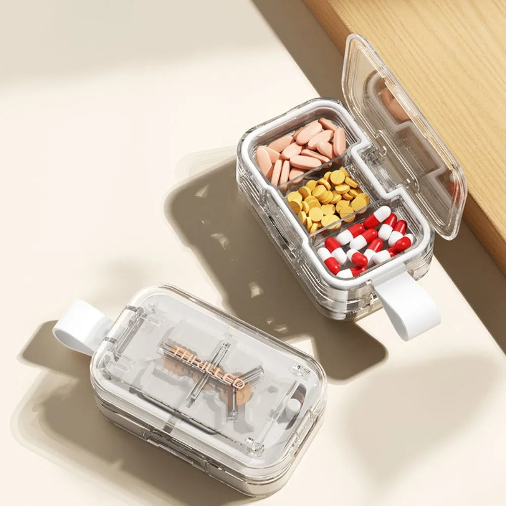 Pill Cutter & Storage Box – 1/2 1/3 1/4 Splitter, Dustproof