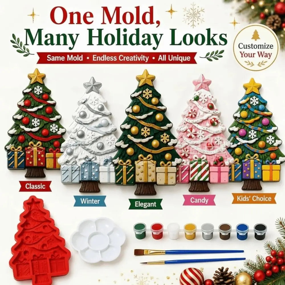 Reusable Christmas Tree Resin & Gypsum Casting Mold 3D