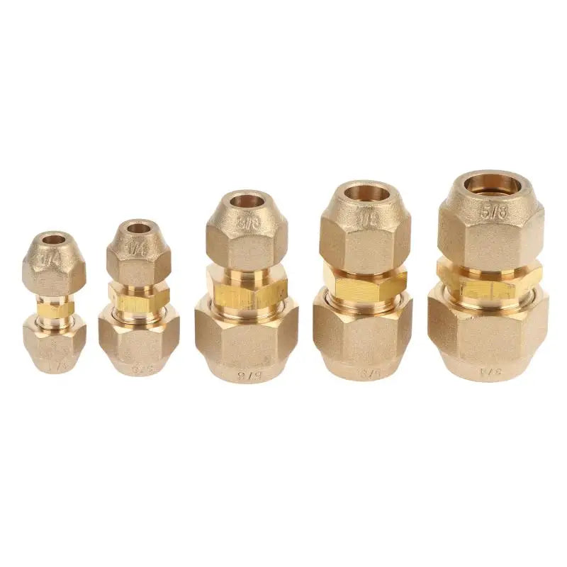 45° Brass Flare Pipe Fitting Coupling with Nut – 1/4" to 3/4"