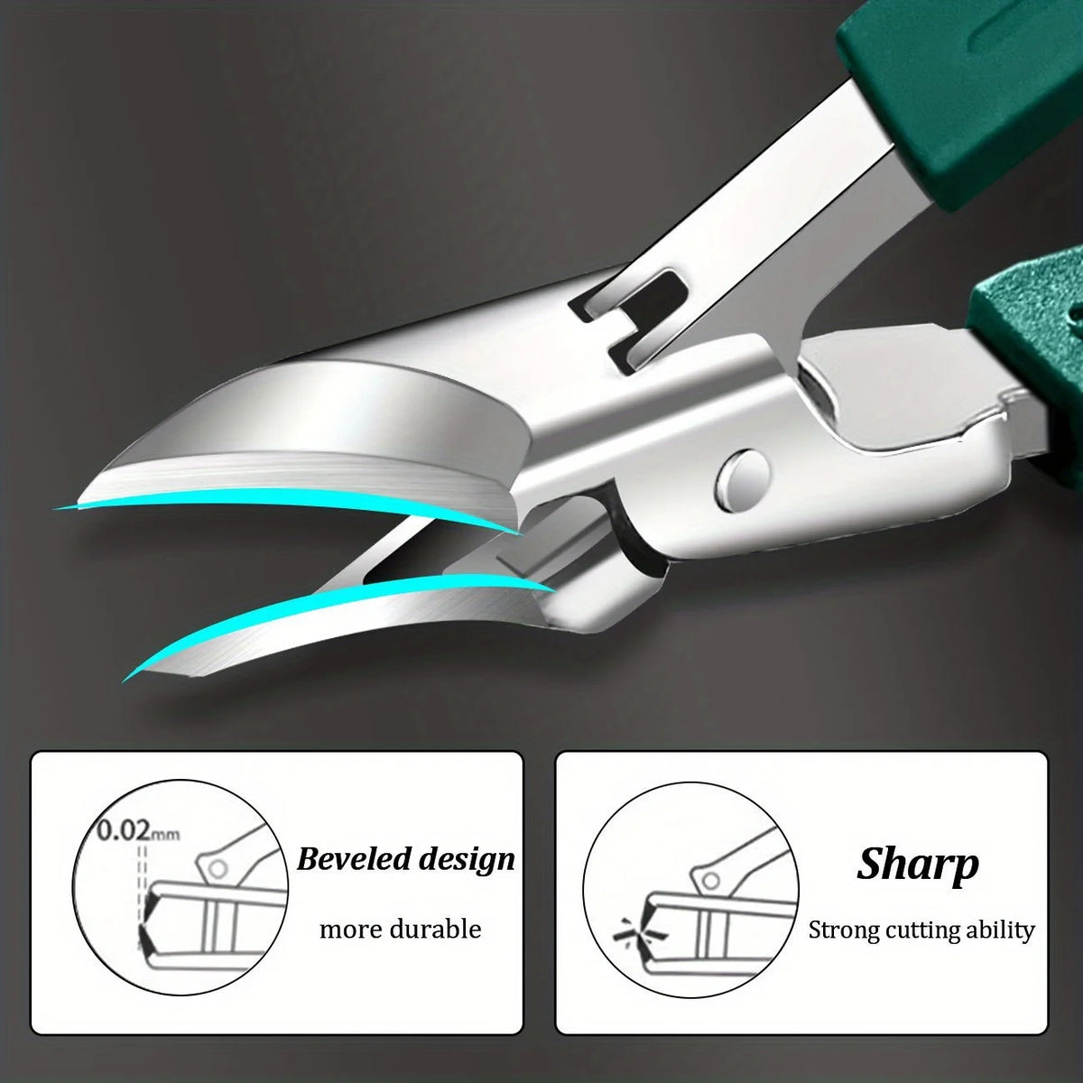 Heavy Stainless Steel Toenail Clipper – 25° Angled Blade
