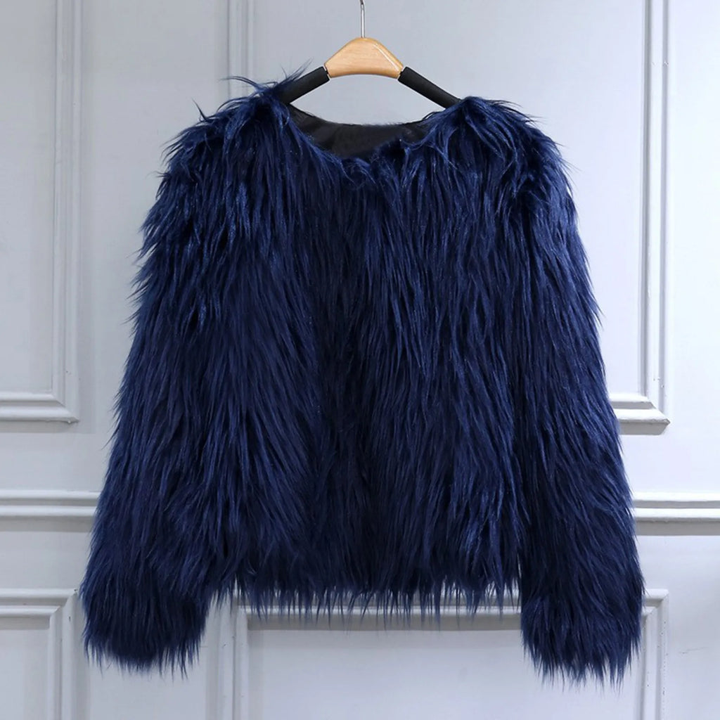 Girls Faux-Fur Winter Coat Korean Style Thick Jacket Ages 2–10