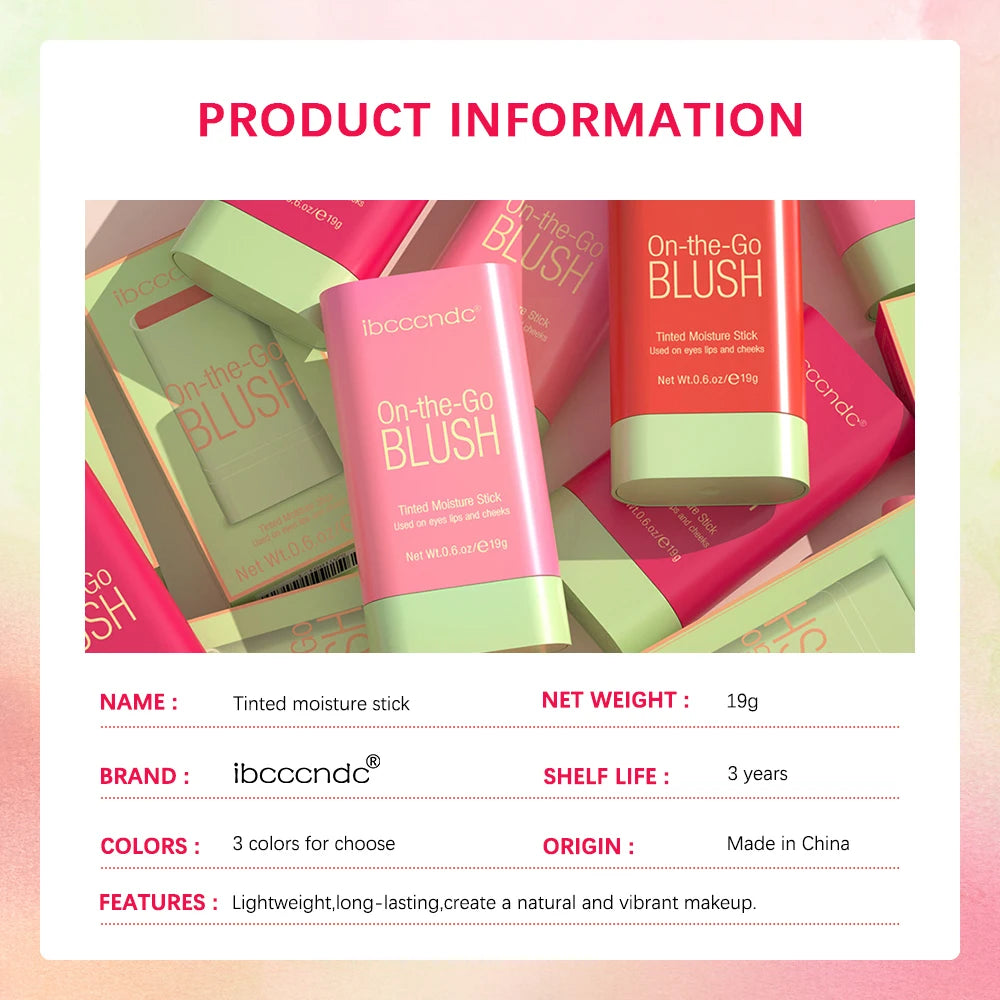 ibcccndc Cream Blush Stick – Waterproof Multi-Use Color