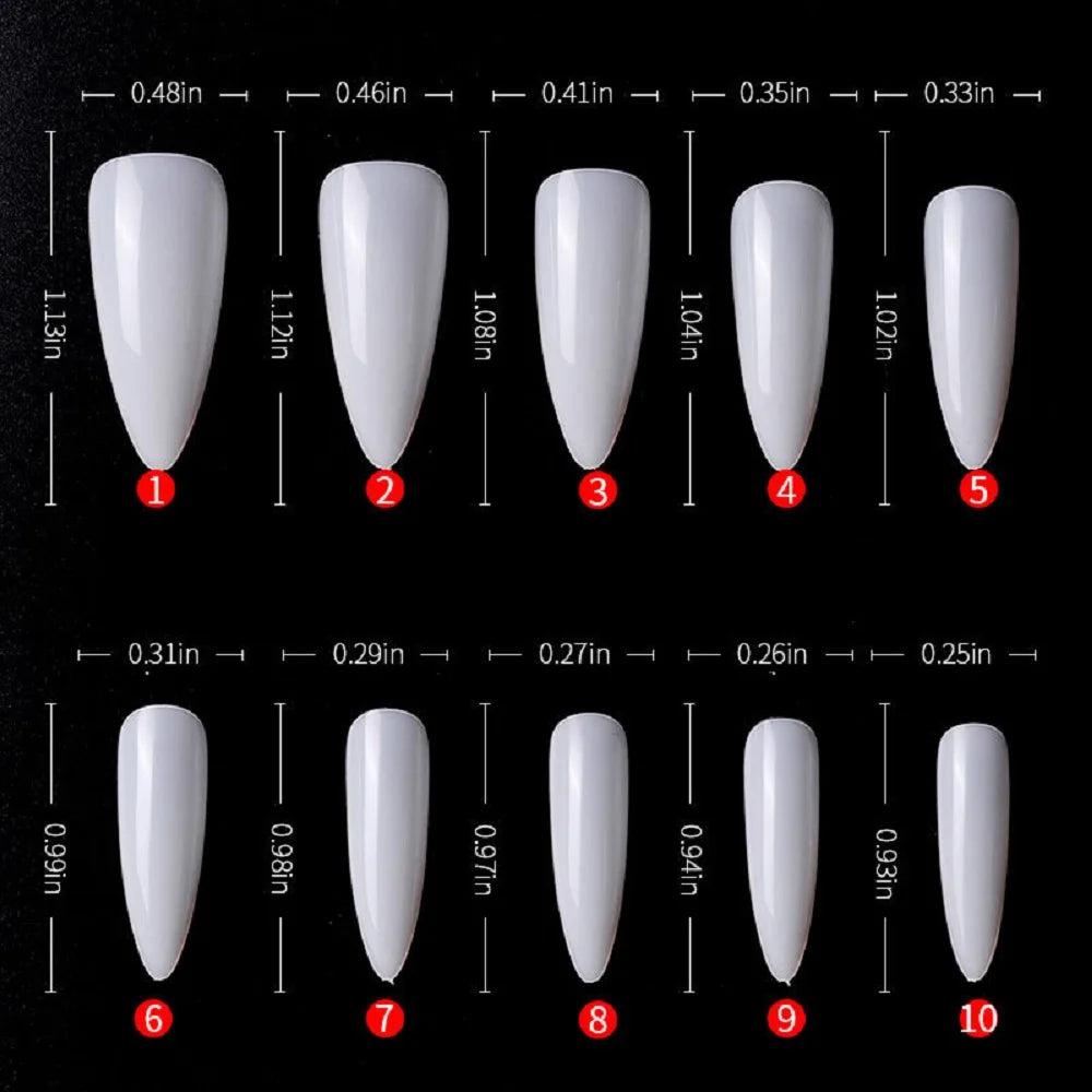 500pcs Press On Nail Tips Clear & Natural Ballet Almond