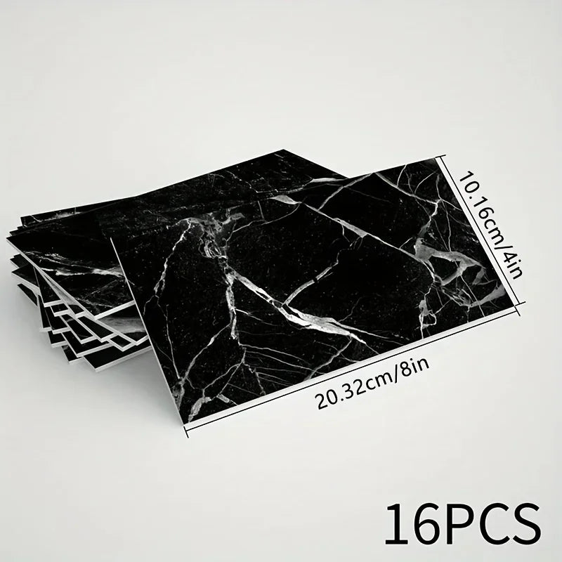 Marble Wall Stickers 16/32pcs Waterproof Self-Adhesive Tile