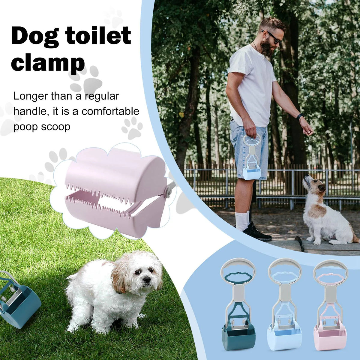 Long Handle Dog Pooper Scooper – No-Bend Pet Waste Pickup