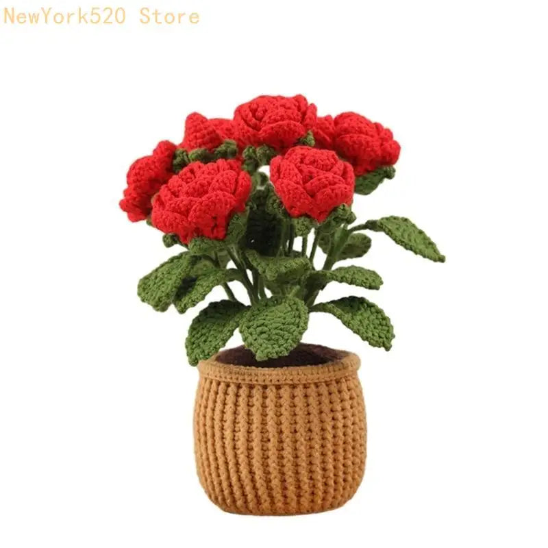 Beginner Crochet Kit – DIY Plant & Animal Yarn Set with Hooks