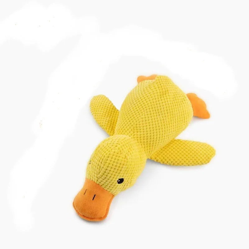 Squeaky Plush Goose Chew Toy for Dogs & Cats – Durable Fleece