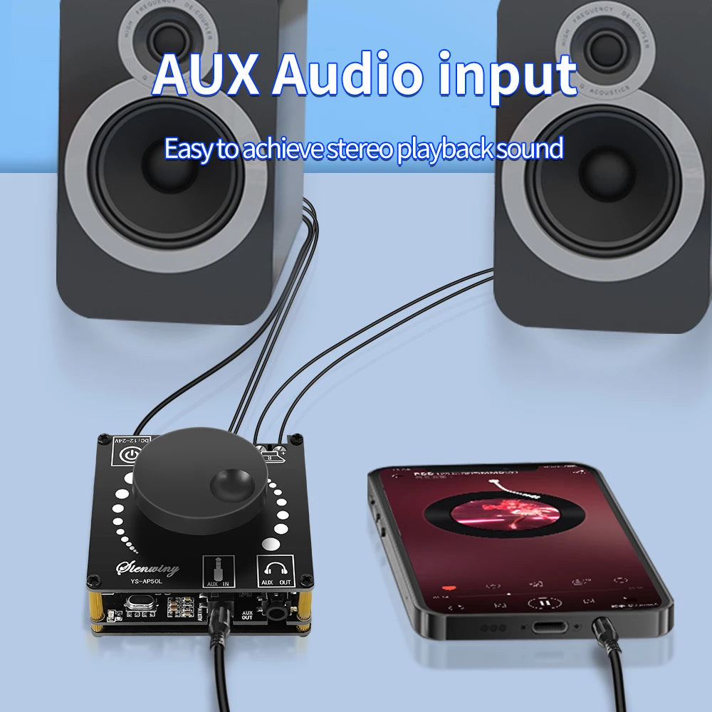 50W×2 Bluetooth 5.1 Digital Stereo Amplifier Board YS-AP50L